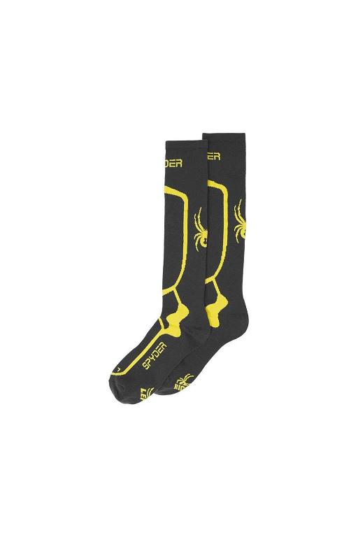 Calcetines de esquí Spyder Pro Liner Mediana Compresión Grises Negros Para Hombre Mexico MX13689